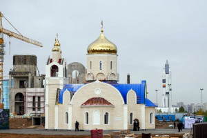 Архиепископ Усть-Каменогорский и Семипалатинский Амфилохий принял участие в Патриаршем освящении храма преподобного Сергия Радонежского в Астане.