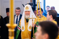 22-Архиепископ Усть-Каменогорский и Семипалатинский Амфилохий принял участие в Патриаршем освящении храма преподобного Сергия Радонежского в Астане.
