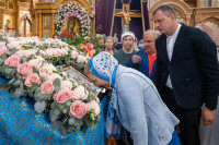 45-В воскресный день, отмеченный празднованием в честь Иверской иконы Божией Матери, архиепископ Усть-Каменогорский и Семипалатинский Амфилохий сослужил митрополиту Александру за Литургией в Иверско-Серафимовском монастыре Алматы