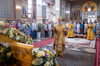 22-В день памяти благоверного князя Александра Невского и преподобного Александра Свирского архиепископ Усть-Каменогорский и Семипалатинский Амфилохий сослужил митрополиту Александру за Литургией в Александро-Невском соборе Алма-Аты