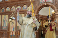 11-В день памяти Новомучеников и исповедников Казахстанских архиепископ Амфилохий совершил Божественную Литургию в Андреевском соборе