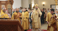 40-В день памяти Новомучеников и исповедников Казахстанских архиепископ Амфилохий совершил Божественную Литургию в Андреевском соборе